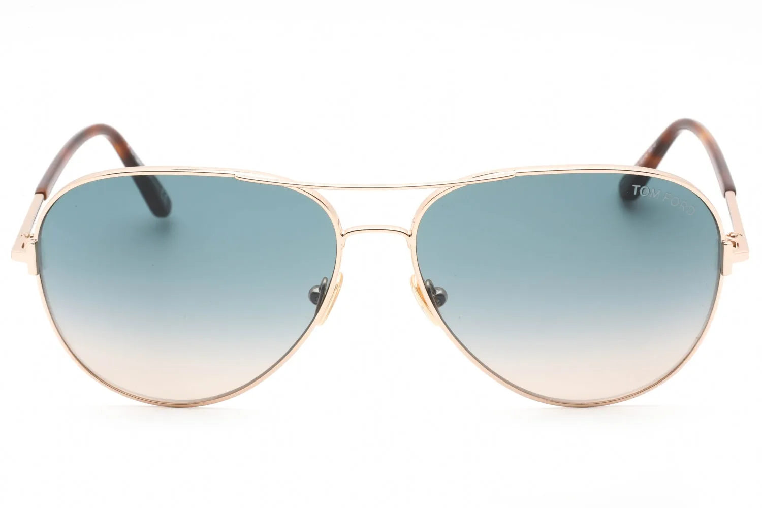 Tom Ford FT0823 Sunglasses shiny rose gold / gradient green Unisex