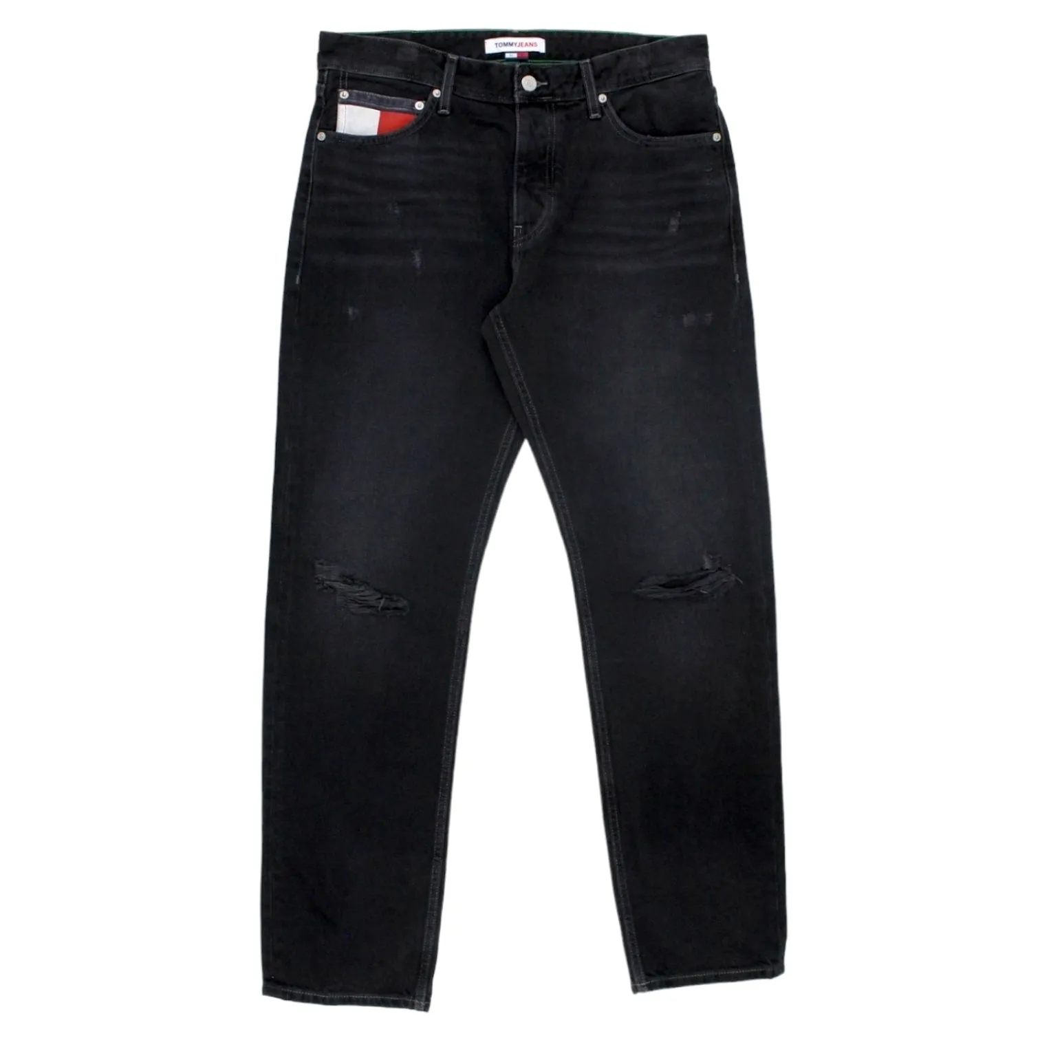 Tommy Jeans Black Denim Distressed Jeans