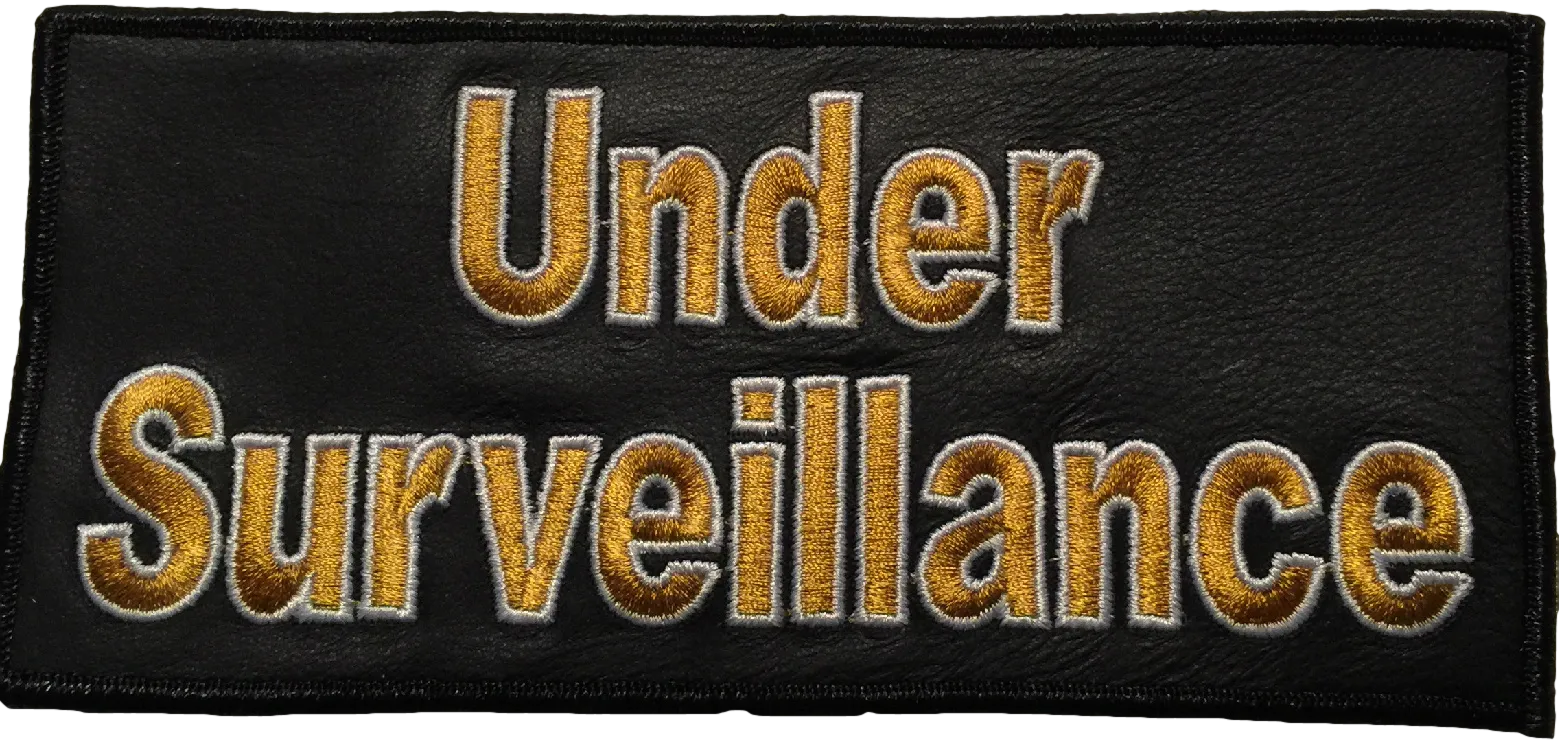 Under Surveillance Large Leather Patch