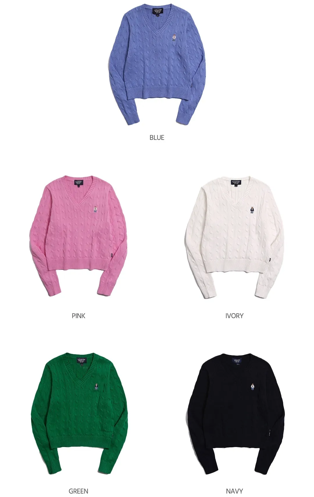 WHO.A.U  |Steve V-neck Cable Pullover (5Colors)  WHKAD1114F