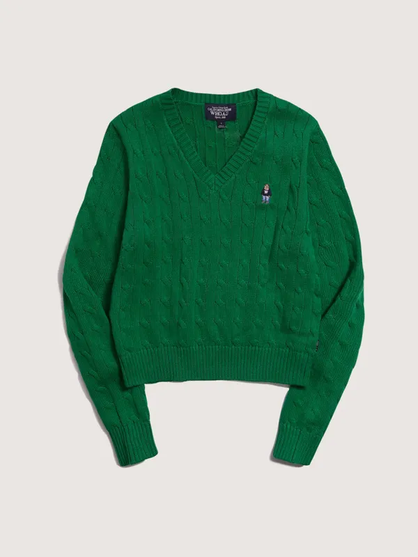 WHO.A.U  |Steve V-neck Cable Pullover (5Colors)  WHKAD1114F