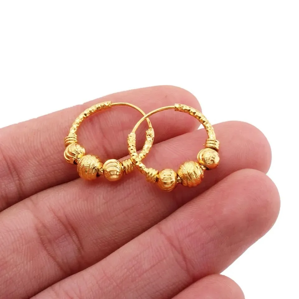 Women's earring piercings girls earings round ball Unusua earrings fashion gold plated for women S4102759